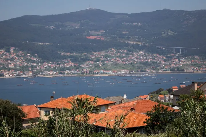 uitzicht op de baai van Vigo