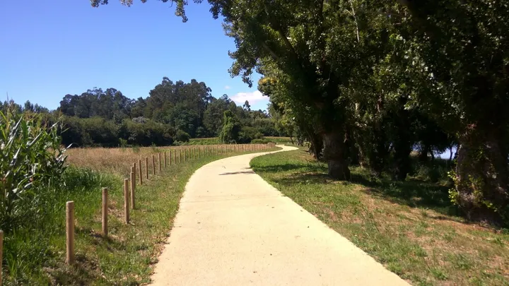 vue du terrain de marche sur l'Ecovia do Minho