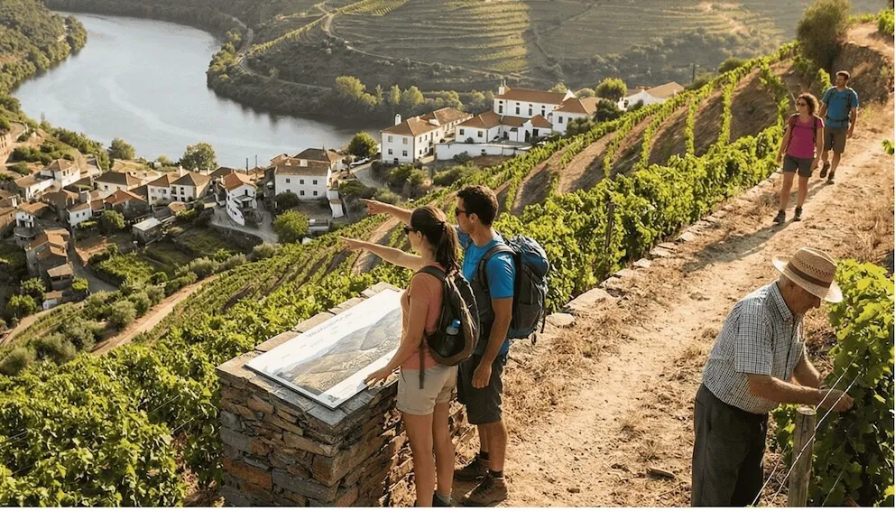 Caminar por los viñedos del valle del Duero